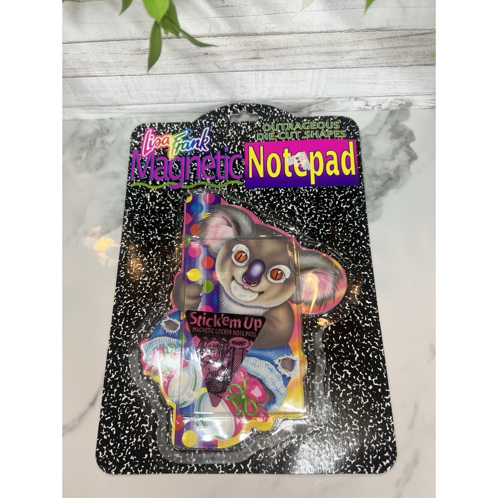 Vintage‎ Lisa Frank Magnetic Koala Notepad 1990's Cute Koala In Jeans